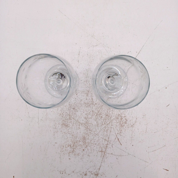 Libbey Premiere Snowflake Glasses Set of 4 ~ 2 Goblet & 2 Tumbler Glass - Picture 12 of 15